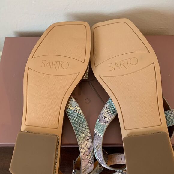 Sarto by Franco Sarto ema ankle strap leather sandal size 6 - Picture 8 of 14